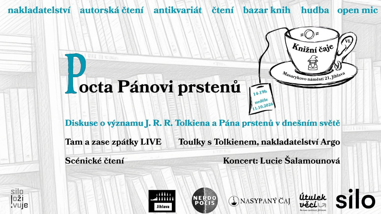 11.10. – Knižní čaje VI. pocta Pánovi Prstenů