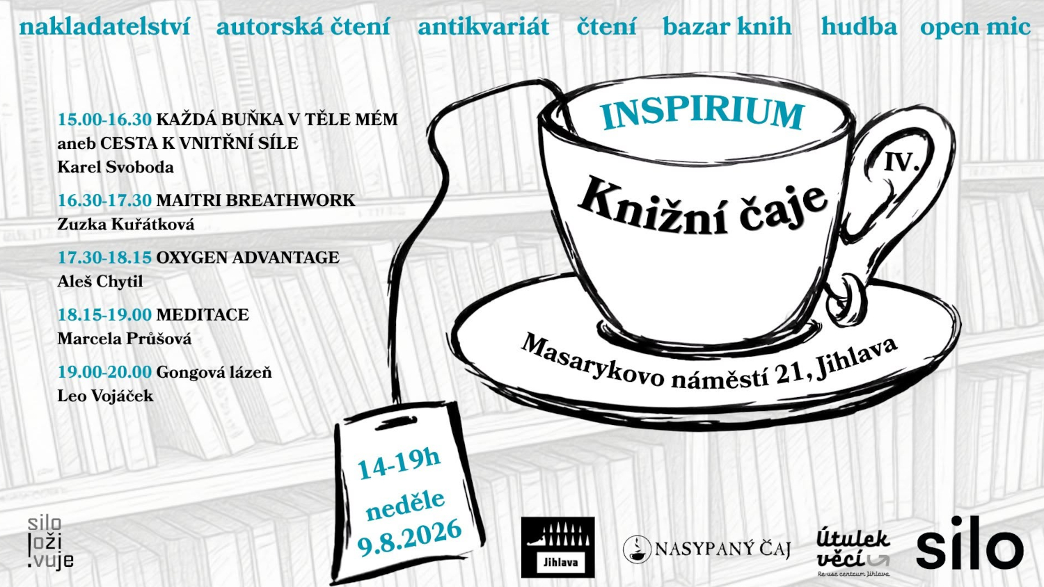 9.8. – Knižní čaje IV. INSPIRIUM
